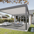 JHR High Quality Outdoor Electric Waterproof Powder Coated Aluminum Pergola with Remote Control Eco-Friendly Shutters