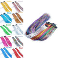 Sparkle Tinsel Clip Hair Extensions for Women Glitter Party Hair Accessories Rainbow Colored Bling Hair Piece