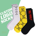 Custom Design Letter Socks Custom Mens Knit Cotton Socks Custom Logo Casual Crew Socks