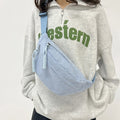 Large Capacity Corduroy Fanny Pack Casual Shoulder Crossbody Waist Belt Street Style Chest Bag Fashionable Summer Winter Spring