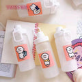 Simple Transparent Color Alpaca Glass Cup Reusable Water Bottles Insulated Cute Girls Like Cute Water Bottles CUP1473