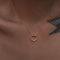 2023 Dazan New 18k Gold Plated Tarnish Free Stainless Steel Super ShineMinimalist Circle Anchor Zircon Pendant Necklace Women