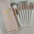 Gracedo 7-Piece White Handle Gold Tube Professional Vegan Makeup Brush Set for Face & Concealer Use-Private Label