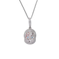 CN245  Brass Zircon Pendant Iced Out  Necklace Hip Hop Jewelry Bling Bling