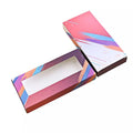 Custom Logo Cardboard Paper Eyelash Box Multicolor Empty Packaging for Cosmetics Embossed Art Paper