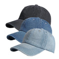 Wholesale Sewingman B0366Y Blank Unstructured Washed Denim Jeans Dad Hats Unisex