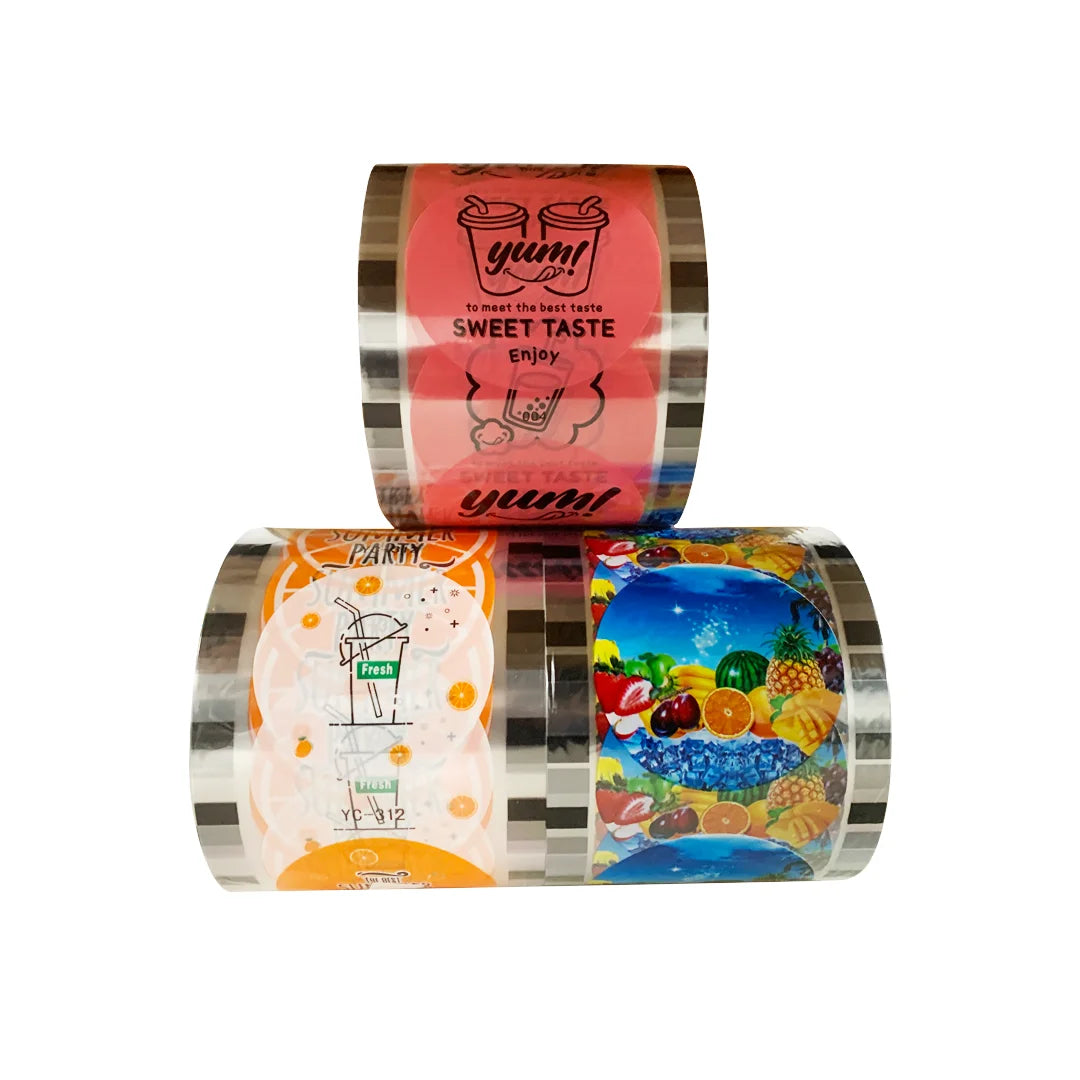 Customized Logo Printing Food Grade PP Bubble Tea Cup Plastic Sealing Film Food Grade Materials