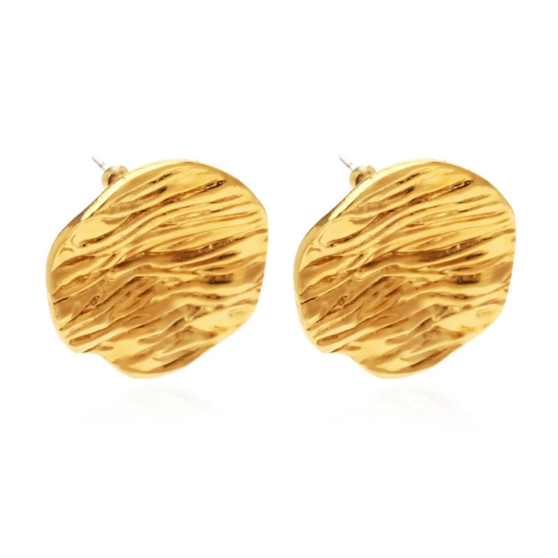 New Arrival Irregular Texture Stud Earrings for Women Earings Fashion Jewelry Round Earring Orecchini.