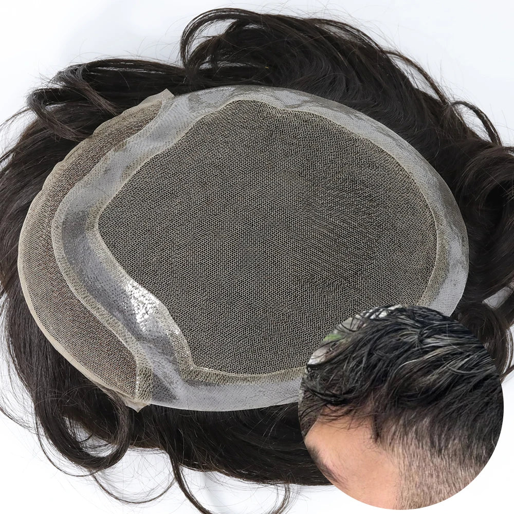 Swiss Lace Front Men Toupee Hairpiece Men Toupee