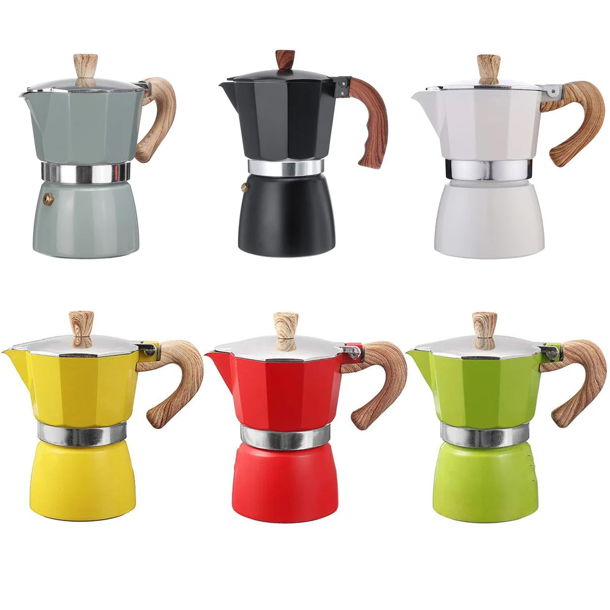 Wholesale Coffee and Tea Tool 3 Cup 6 Cup Aluminum Coffee Maker Moka Pot
