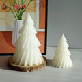 Geometry Rotating Pine Tree Shape Candle Form Silicone Molds DIY Handmade Candle Making Tools for Christmas Decoration
