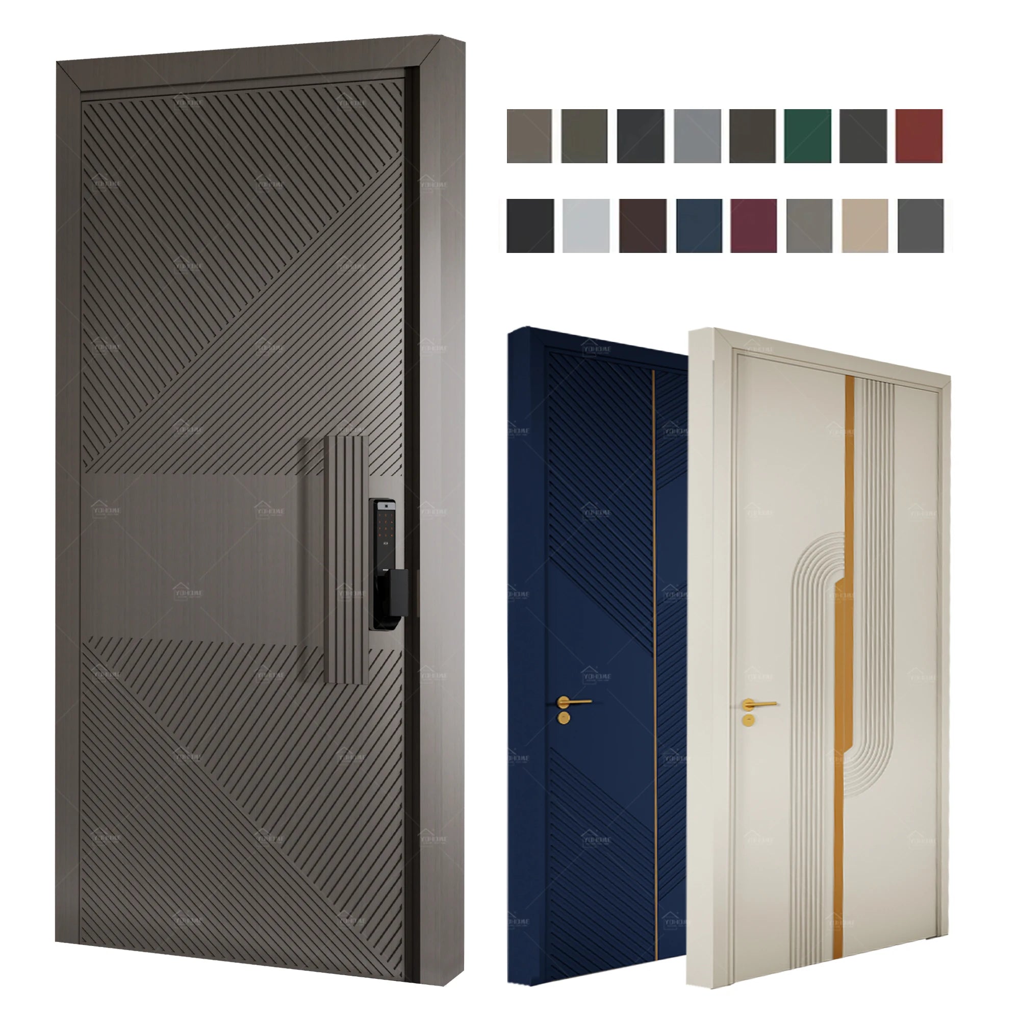 China Top Factory Yohome High Quality Main Outside Door Luxury Main Entrance Door for Villa