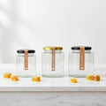 Wholesale 100ml 500ml 730ml Screw Cap Luxury Classic Hexagonal Glass Jars for Pickle Jam Honey