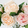Handmade 3D Silk Artificial Austin Rose Flower Wall Factory Direct Floral Art Decor for Home Long Lasting 3-5 Years Christmas