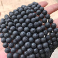 Handmade Healing Crystal 8mm Lava Stone Gemstone Volcanic Rock Stone Bracelet for Gift