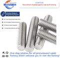 M6M8M10M12M14 Metric System Full Thread Stainless Steel Screw Rod SS Bolt-Gi Threaded Rods Manufactured 304 Stainless Steel Full