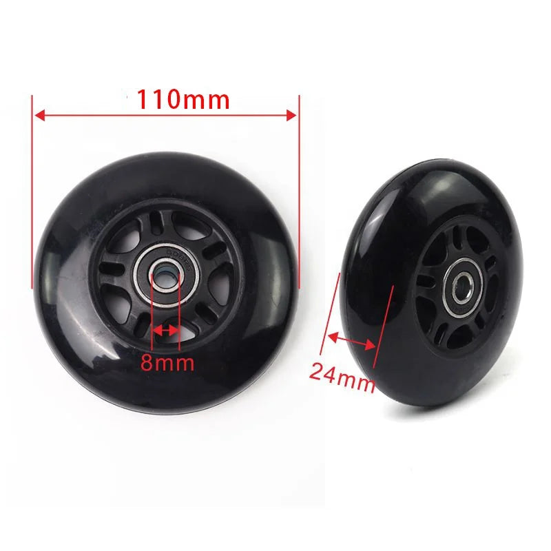 High Impact 110mm 88a Roller Speed Inline Skate Wheels Black Scooter Wheels W0 20 Roda De Patins Rollen for Kick Scooters