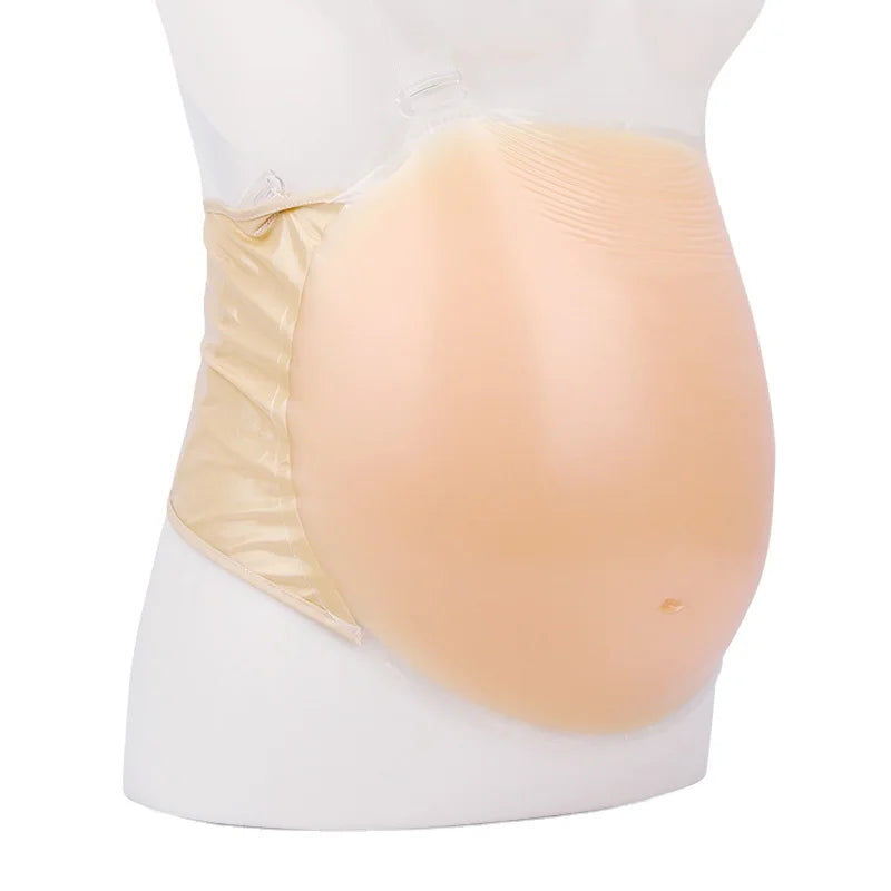 ONEFENG 100% Silicone Beige/Brown Composite Cloth Belly Pad Upgraded Fabric Pregnancy Use 1000-3000g 1 Piece CE Certified Unisex
