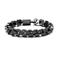 Fashion Men's Jewelry Skull Bracelet Stainless Steel Punk Chunky Chain Bracelet for Man