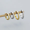 18K Gold Plated 925 Sterling Silver Minimalist Hammered Texture Small Hoop Earrings for Women for Weddings and Parties