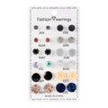 Rinhoo Hot Selling Earrings Creative December Combination Paper Card Earrings Earring Set love Flower Earrings Rhinestone