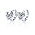Real Gold Jewelry MSE-778 14k Solid Gold Heart Cut Lab Grown Diamond Stud Earrings for Women
