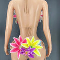 2022 Flower Fitness Party Dresses Long Women Stage Show Dress Beachwear Halter Backless Corset Dress