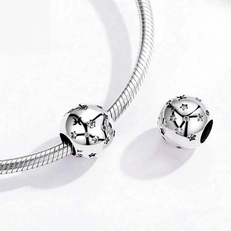 Bracelet Jewelry Making Diy Sterling Silver Bead Zircon Zodiac Bracelet Charms Silver 925