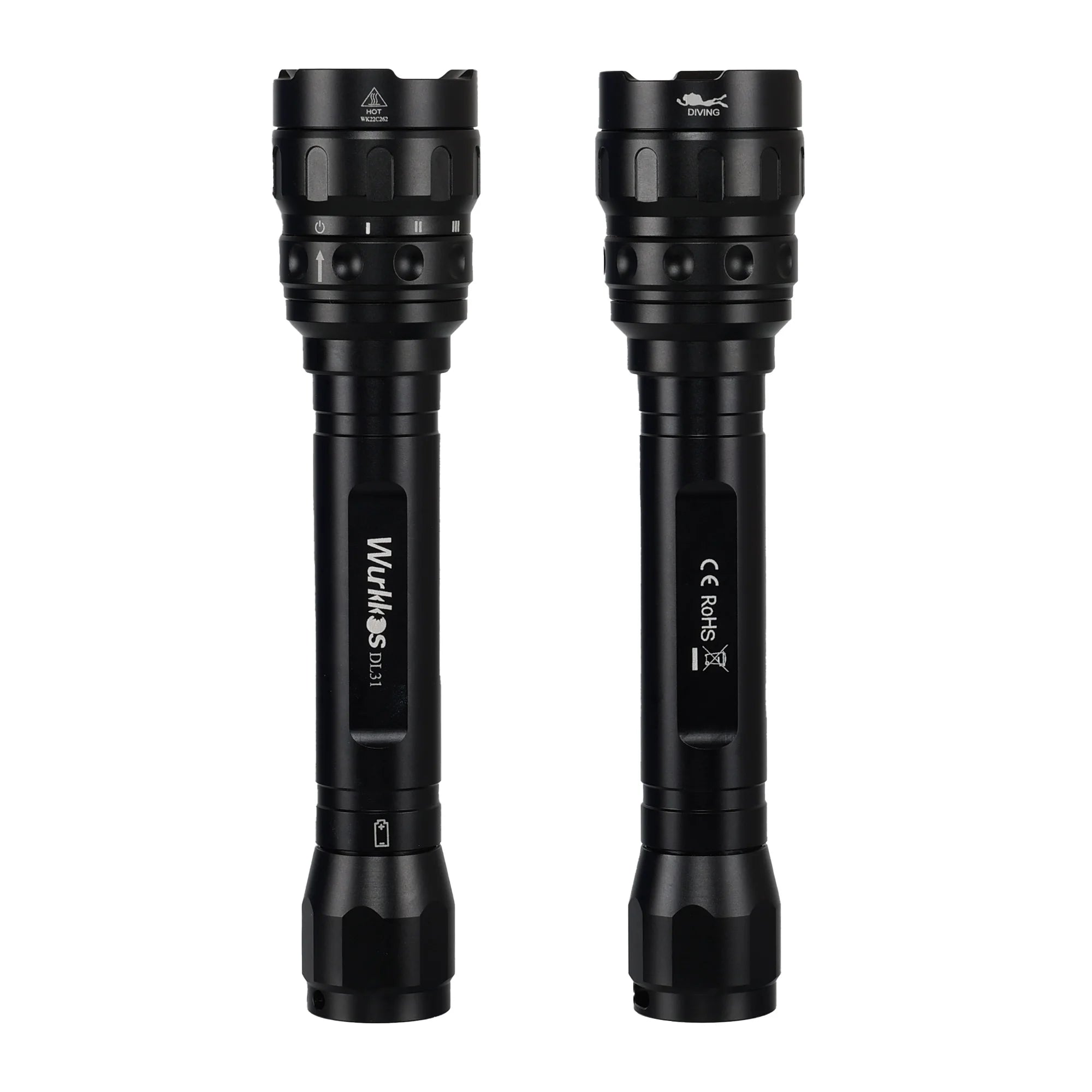 Wurkkos DL31   IPX8 Underwater 100m  Waterproof Diving  Aluminum Flashlight Dive Light