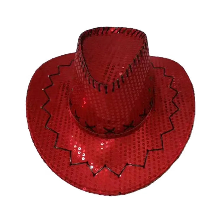 Newest Sequin Foldable Sale Cheap  Cowboy Hat