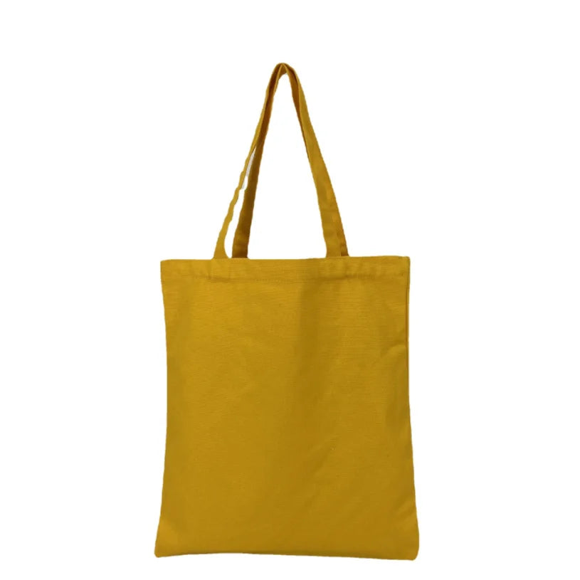 Custom Logo Colorful Natural Recycled Eco-friendly Gift Cotton Canvas Tote Bag Personalize Shopping Bag Reusable Adjustable