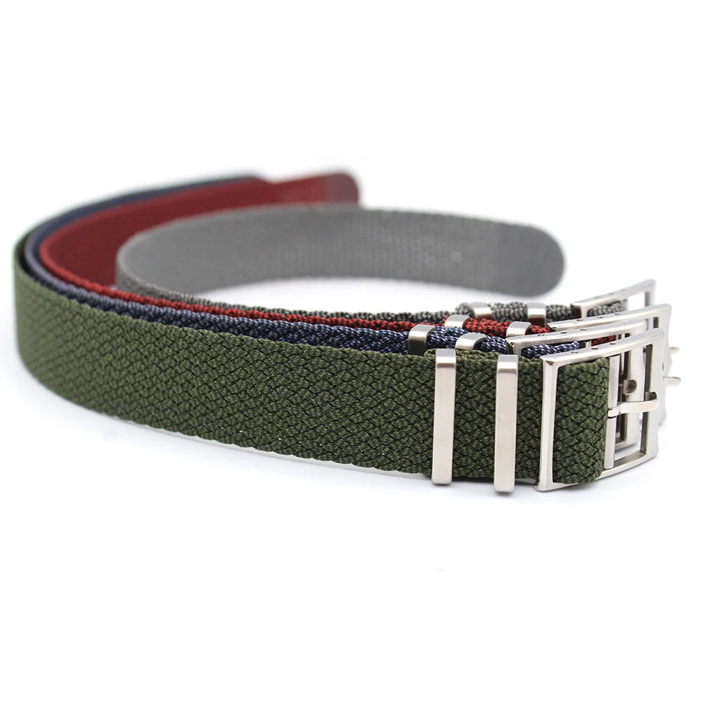YUNSE Hotsale Multi Color Nylon Watch Strap 18 20 22mm Stocked Single Pass Fabric Perlon Watch Band for Smart Watch