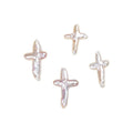20*30mm Natural White Freshwater Pearl Baroque Cross Loose Beads DIY Jewelry Making