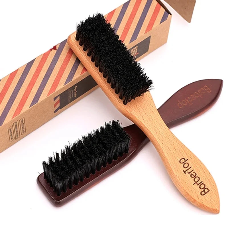Natural Bamboo Soft Boar Bristle Cleaning Brush Anti-static Wood Handle Hairdressing Beard Brush Hair Brush Hair Styling Combs