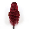 1B/99J Burgundy Body Wave Brazilian Human Hair Wig 13*4 Transparent HD Lace Frontal Wig for Black Women