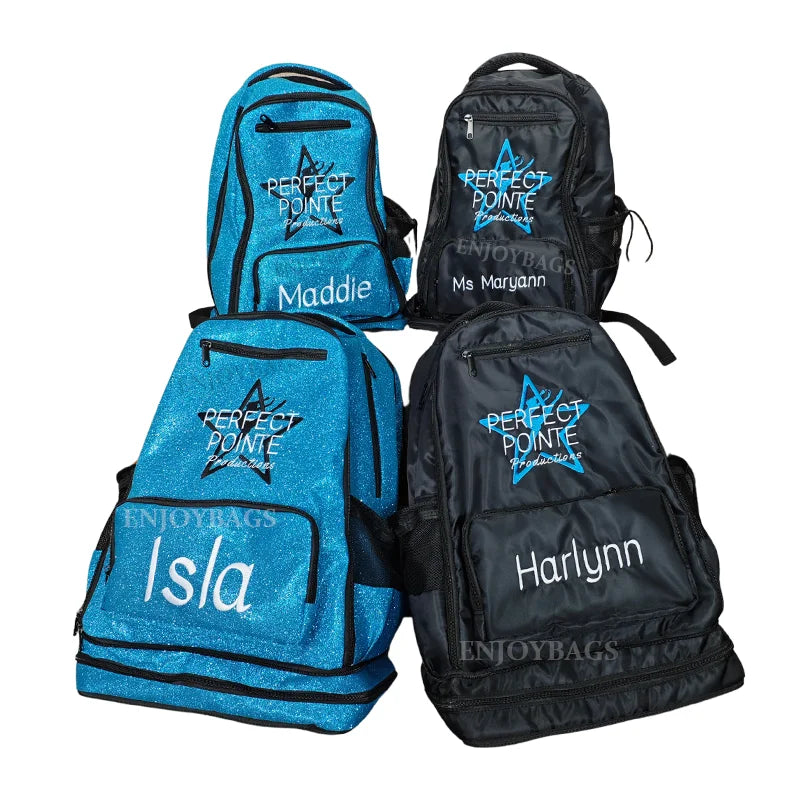 Sparkle Girls Fashion Cheer Backpack with Diamond & Rhinestones Age-Appropriate Book Bag for Dance Studio and Cheer Teams