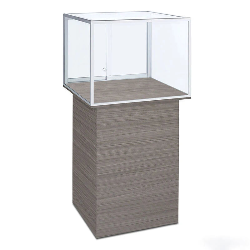Hot Selling Displays Full Vision Tempered Glass Jewelry Cabinet Eco-friendly MDF Material Freestanding Style Customizable Size