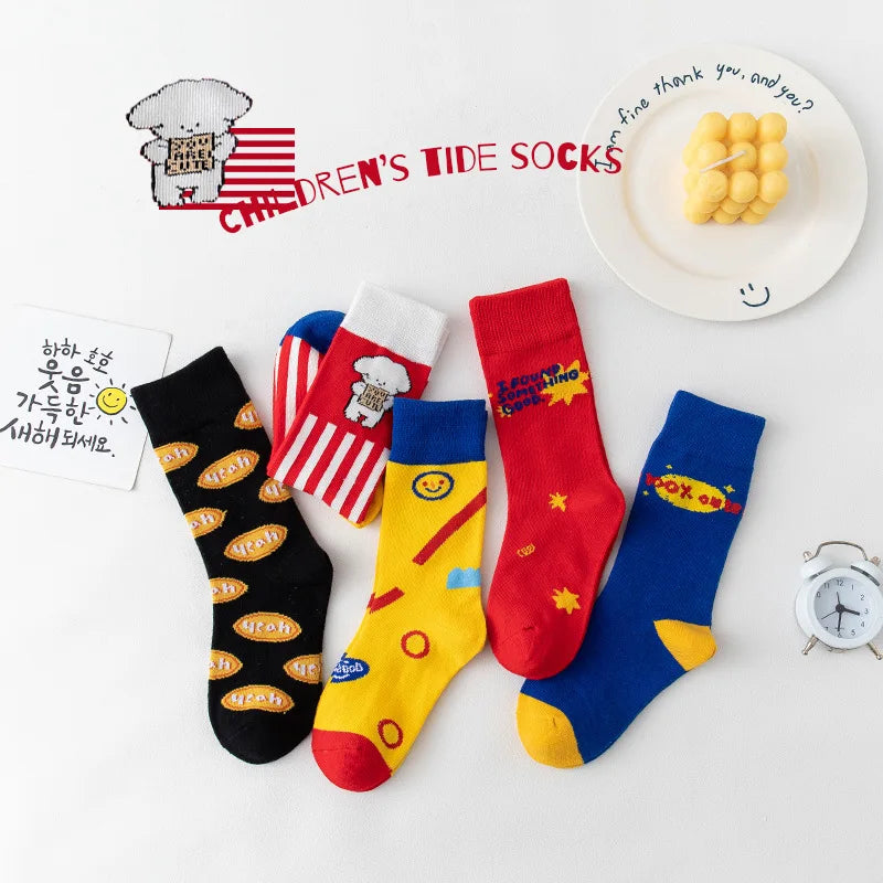 Wholesale Cotton Cute Socks Teen Boys School Kids Crew Socks