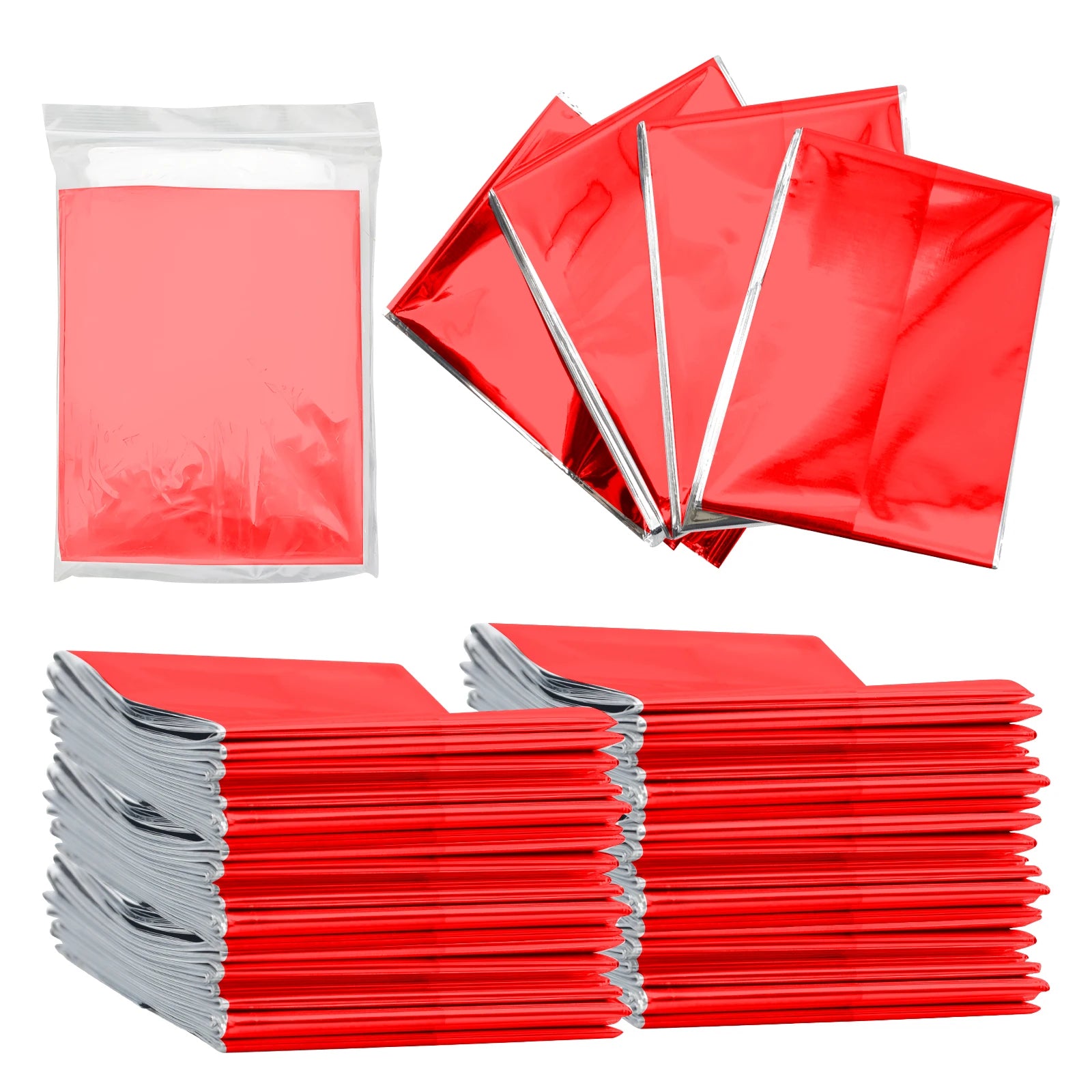 PET Aluminum Mylar Foil Thermal Blanket 1mm Reusable Outdoor First Aid Solar Blanket Portable Rescue for Tours and Emergencies