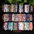 Natural Gemstone Women Stretchy Healing Crystal Chip Bracelet 7 Chakra Gravel Tumble Couple Beads Stone Bracelet for Man