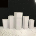 Fashion Hexagonal Black Acrylic Road Lead Acrylic Exhibition Column Cake Dessert Table for Wedding Decoration