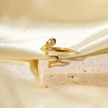 New Arrival Stainless Steel Pvd 18k Gold Plated Ring Minimalist Spiral Snake Rings Tarnish Free Jewelry for Women
