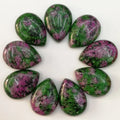 DIY 25*18mm Stone Loose Gemstone Waterdrop Ruby in Zoisite Cabochon Crafts