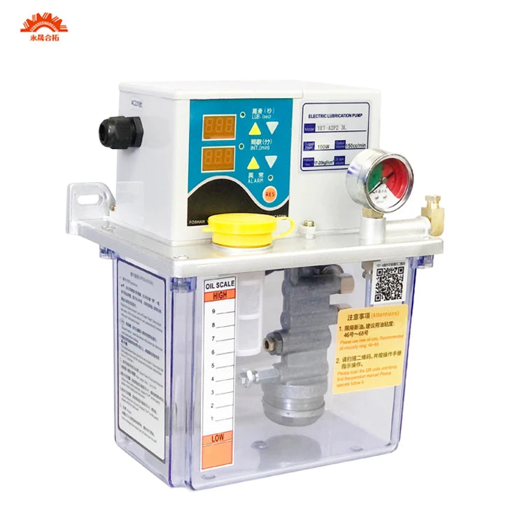 Electric Gear Oil Pump YET-A2P2 With Pressure Relief Digit Controller 100W 2L 120cc for CNC Machine Centralized Lubrication