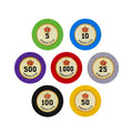 YH 100/300/500 European Texas Hold'em Engravible Chip Set Pro Poker Chips