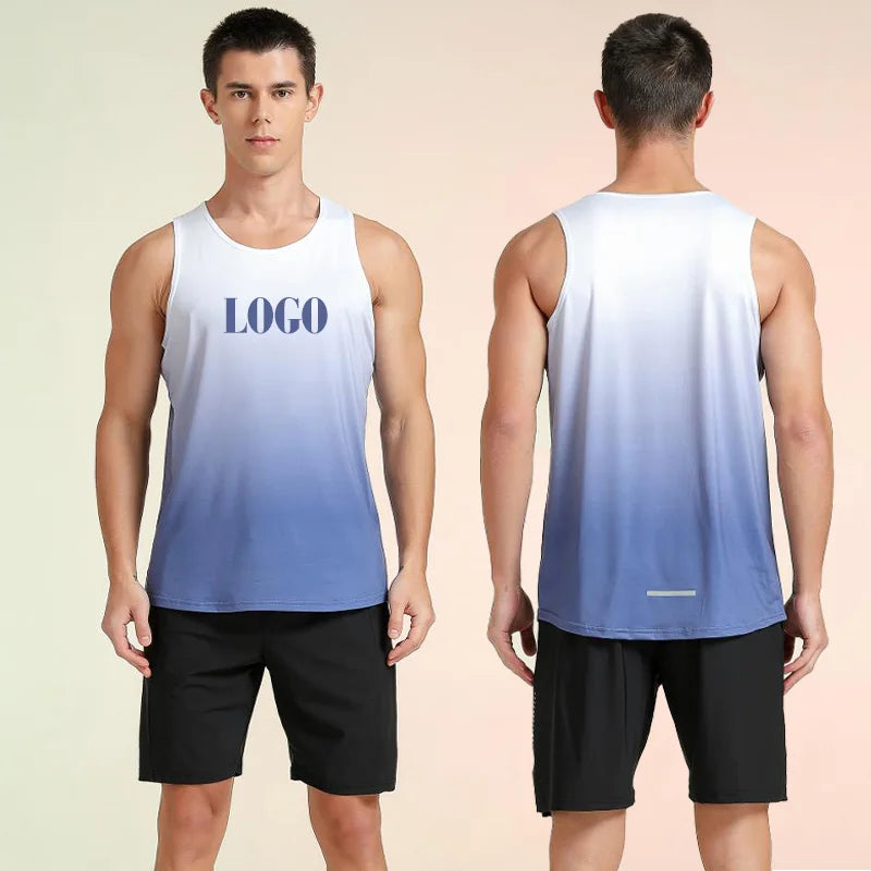 Men's Sleeveless Activewear Gym Tank Top Quick Dry Vest for Fitness Running Marathon-Top Performance Sports Top