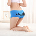 Cheap Wholesale 95% Cotton Women's Boxer Cute Love Pattern Ladies Boxer Briefs From Factory