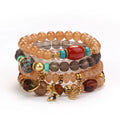 Factory Direct Fashion Bohemian Stack Bracelet  Charm Beads  Tower Owl Love Heart Pendant Jewelry for Men