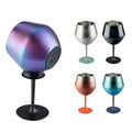 Custom 14oz 420ml Stainless Steel Wine Beer Goblet Glasses Luxury Unbreakable Gold Goblets with Detachable Stem for Bar Parties