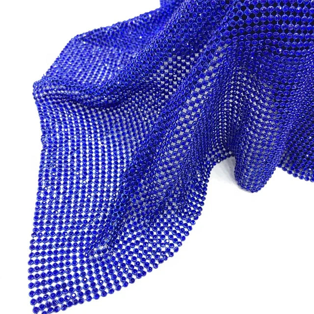 S115 3MM Non Hot Fix Glue Sheet Rhinestone Crystal Strass Sheet  Diamond Rhinestone Mesh Fabric for Dress Shoes Bags
